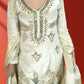 Off White Shimmer Tissue Garara Suit with Long Shirt & Heavy Dupatta | Gotta Patti Work | S–L Sizes - Bebo N Lolo
