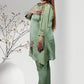 Ethereal Green Soft Simmer Crush Co-ord Set for Women | Beaded Elephant Motif | Sizes XS–5XL - Bebo N Lolo