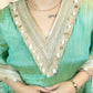 Imported Crush Kaftan with Lace, Coin & Shell Work | Pinkish Rust & Green | Contrast Pajama Set | Sizes M–XXL - Bebo N Lolo