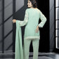 Pista Green Pure Gorjit Handwork Suit with Embroidered Pants | Sizes S–L - Bebo N Lolo