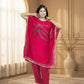 Pink Cotton Kaftan Set | Cutdana Handwork Kaftan with Pant | Festive & Daily Wear